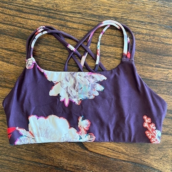 athleta HYPER FOCUSED PRINT BRA IN POWERVITA | Color: New Botanical | size M - Picture 8 of 8